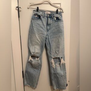 Abercrombie & Fitch High Rise 27 SHORT Straight Leg Jeans